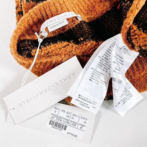 Stella McCartney Animal Intarsia Tiger Slim Fit Pull On Knit Midi Skirt Sz 6 NWT - Picture 8 of 12